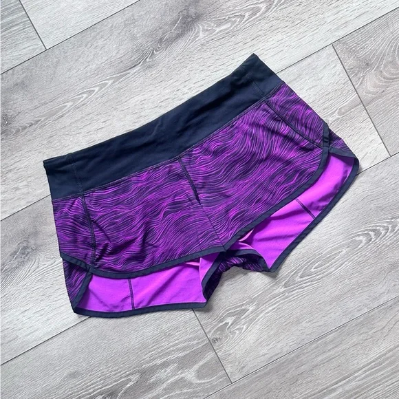 Lululemon Speed Short 2.5” Life Lines Polar Pink & Black - Picture 4 of 14